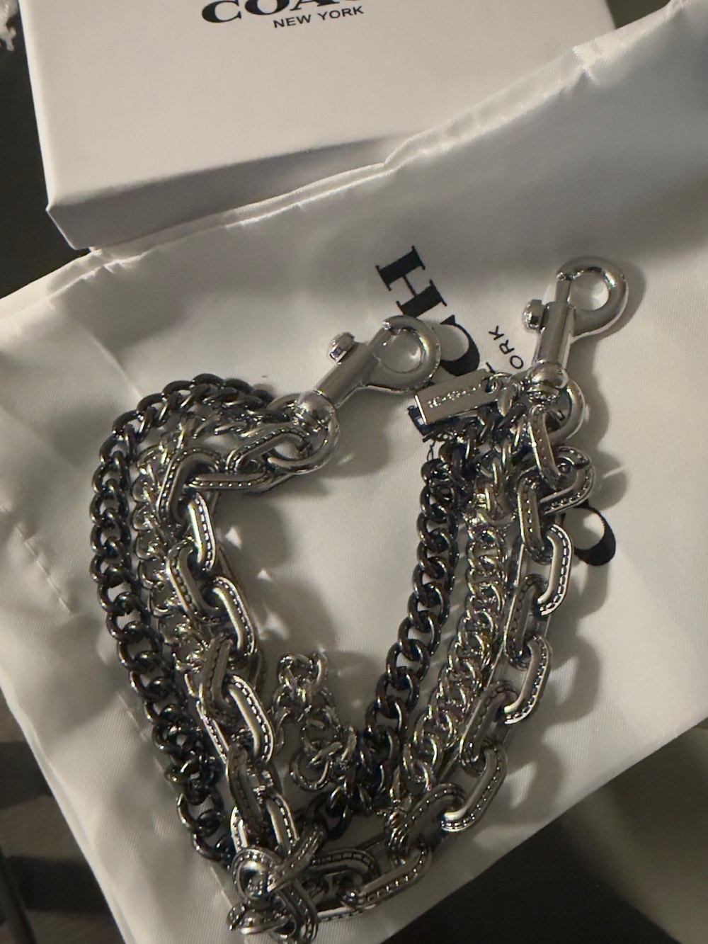 Silver Multi-Chain Key & Card Holder Chain ( designer inspired ) - Picture 2 of 2